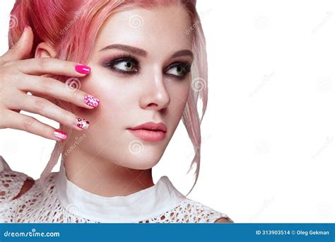 Blonde Girl With Elegant And Shiny Hairstyle Stock Photo Image Of Hair Curls 313903514