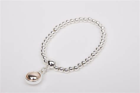Silver Bead Stretch Bracelet Jane Mckenzie Jewellery