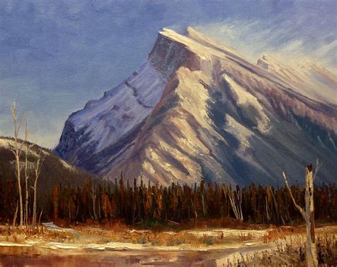 Mount Rundle Painting By Tom Siebert Fine Art America