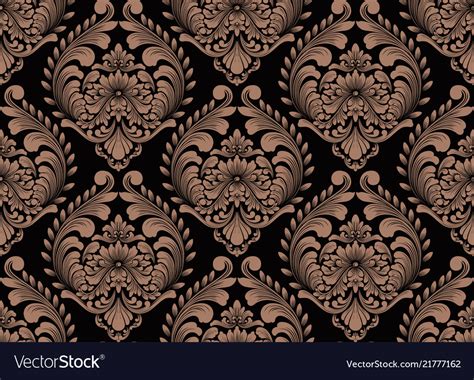 damask seamless pattern background royalty  vector image