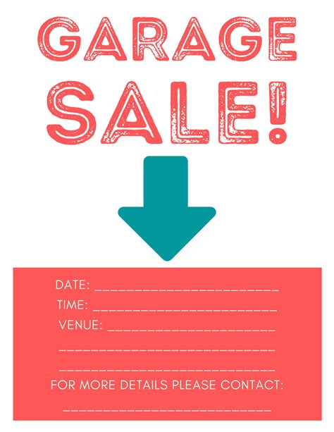 Garage Sale Flyer & Printable Signs, Garage Sale Category Signs, Garage ...