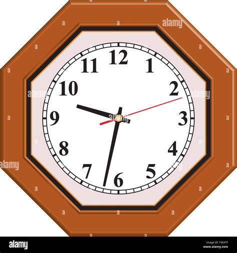 Octagon Clock Stock Vector Images Alamy