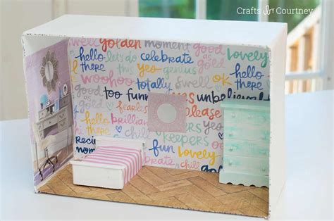 DIY dollhouse from a cardboard box - Mod Podge Rocks