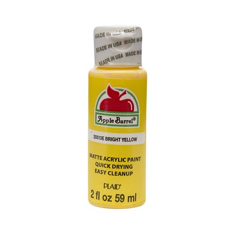 Apple Barrel 20513ex Acrylic Craft Paint Matte Finish Bright Yellow