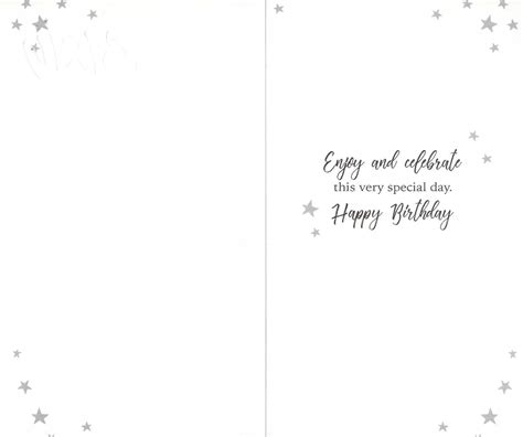 Happy 65th Birthday Card Embellished Balloons Champagne Greeting Card