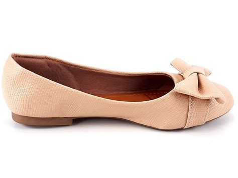 Sapatilha Feminina Cobra Nude La O Bico Redondo Ceci Cal Ados Atacado De Cal Ados