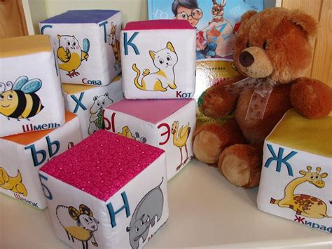 Кубики мягкие развивающие 'Грамматейка - Алфавит'