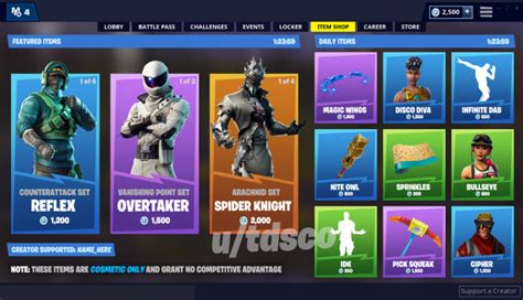 New Fortnite Item Shop Redesign Concept Fortnite Insider