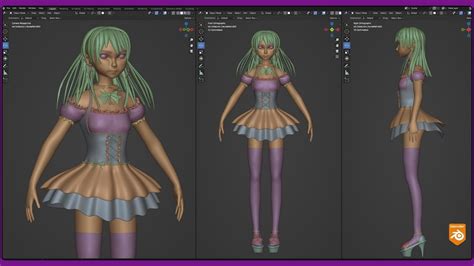 Part Sculpting And Modeling Cute Anime Torso And Clothes In Blender