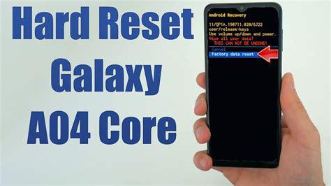 Hard Reset Galaxy A Core Factory Reset Remove Pattern Lock Password