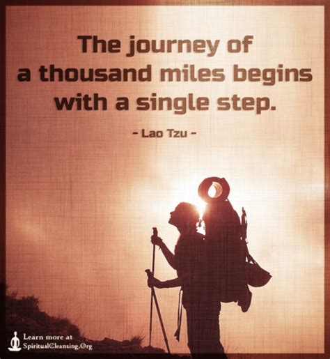 The journey of a thousand miles begins with a single step ...