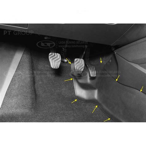 Накладки на ковролин тоннельные передние (2 шт) (ABS) Renault DUSTER с 2021