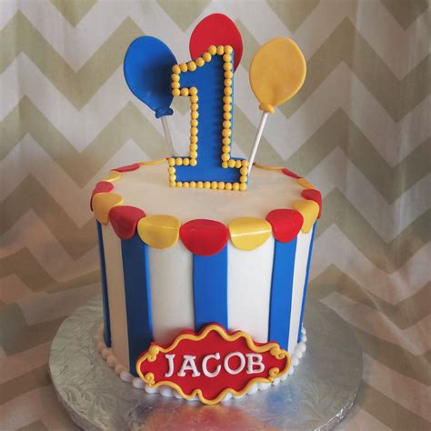 Circus Smash Cake Milk Honey Cakery Carnival Birthday Cakes Circus