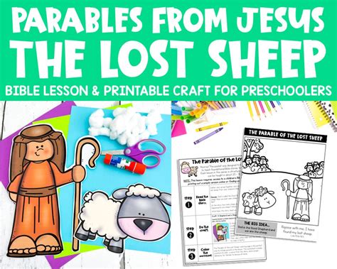The Parable Of The Lost Sheep Printable Bible Craft And Lesson Etsy