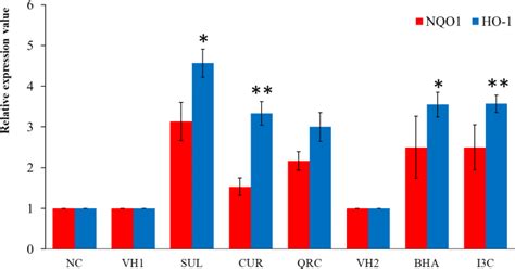 Figure1 Comparison Between Nqo1 And Ho 1 Genes Expression In Mice Livers