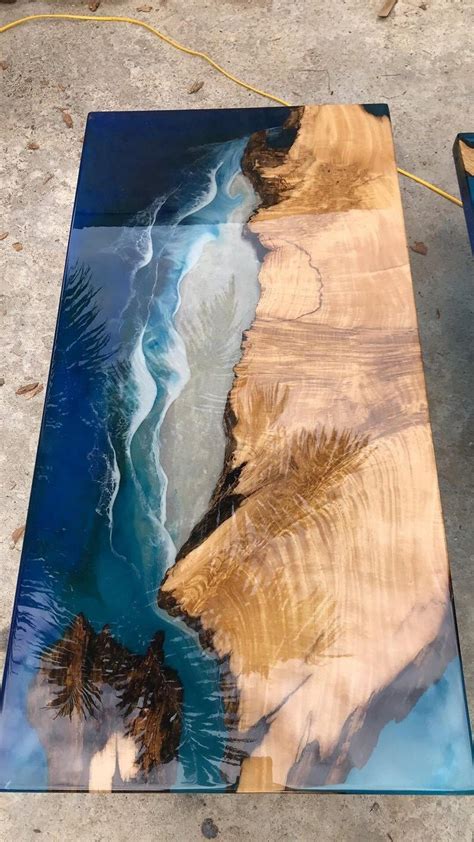 Handmade Epoxy Table Epoxy Ocean Table Epoxy Resin Dining Etsy Epoxy Wood Table Wood Resin