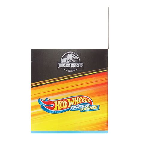 Hot Wheels RacerVerse Jurassic World Allosaurus Containment Cage Vehicle 4 Pack