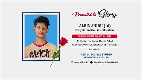 Albin J Shibu Sachu Funeral Service Remya Studio