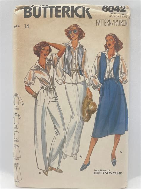 Vintage S Butterick Rena Rowan Of Jones New York Etsy