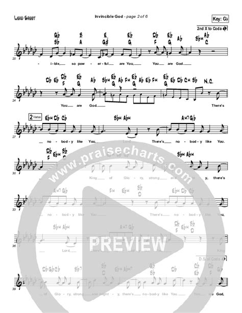 Invincible God Sheet Music Pdf Martha Munizzi Praisecharts