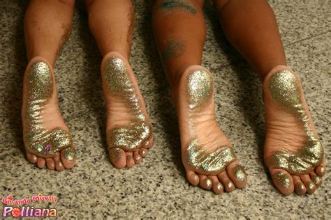 Latina Lesbians Miranda Mirelli Polliana Pose Nude While Covered In Glitter CoedCherry