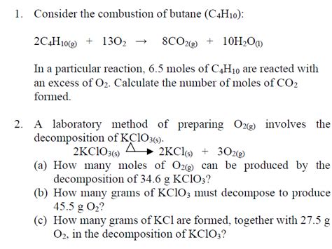 Solved 1 Consider The Combustion Of Butane C4H10 Chegg