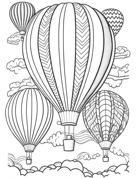 Free Printable Hot Air Balloon Coloring Page Free Printables