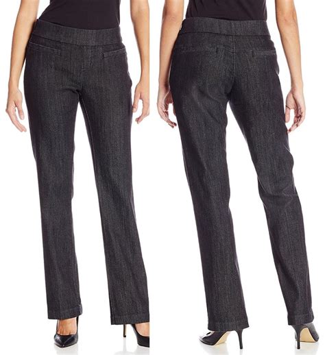 Lee Jeans Womens Natural Fit Pull On Barely Bootcut Pant Stretch