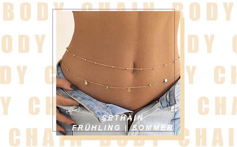 Sethain Boho Quaste H Ftkette Gold T Rkis Bauchketten Geschichtet Korn H Ftkette Bikini Kette