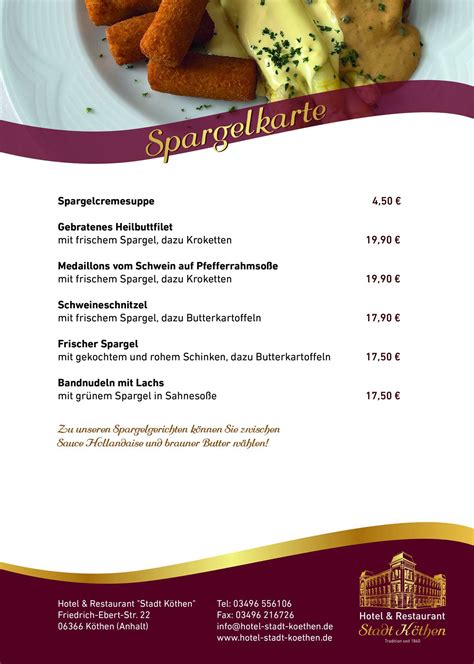 Speisekarte Von Hotel Stadt K Then Gmbh Co Kg Restaurant K Then