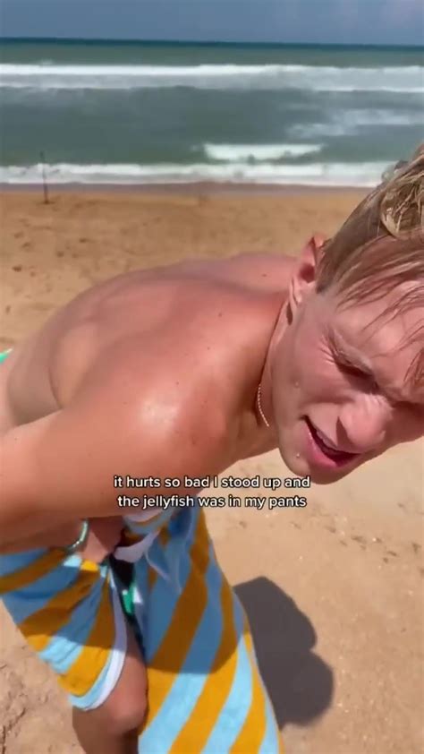 Hot Guy Gets His Balls Stung By A Jellyfish Thisvid