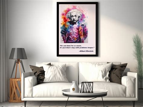 Einstein Poster Inspirational Quote Bold Typography Classroom Decor or ...