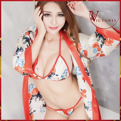 Jual Victoria Lingerie Set Bunga Kimono Baju Tidur Kostum Jubah Jepang Terbaru Shopee