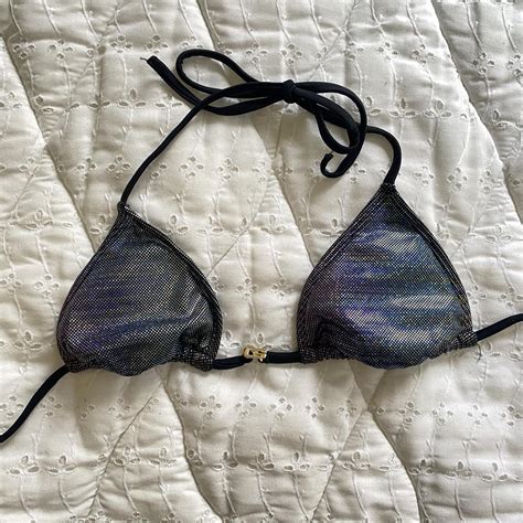 Iridescent Guess Bikini Top Brand Guess Size Small Depop