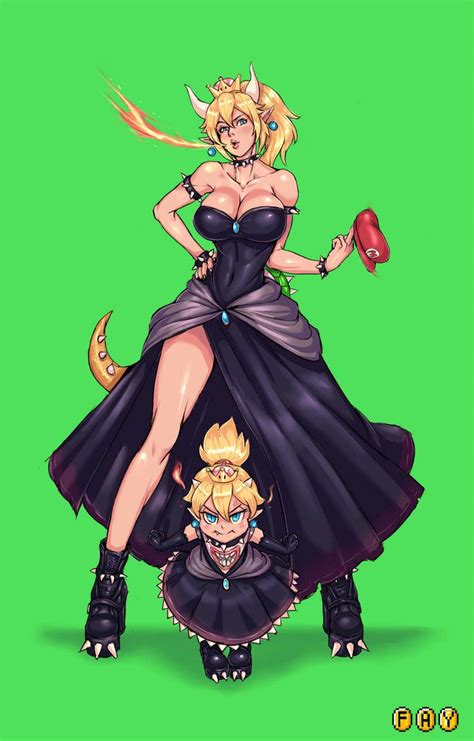 Resultado De Imagen Para Bowsette Cartoons Sensuais Mulher Gato