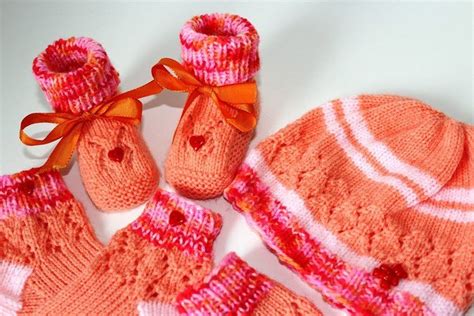 Strickanleitung Baby Set M Tze Booties S Ckchen Handschuhe