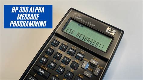 Hp S Scientific Programmable Calculator Alpha Messages Prompts And