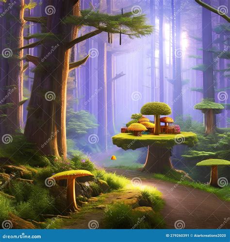 1197 Magical Forest Enclave A Magical And Enchanting Background