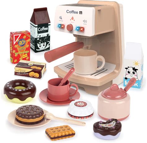 Yalujumb Kids Coffee Maker Toy Espresso Machine Playset - Toddler Play ...