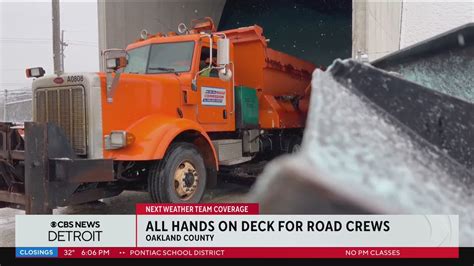 Oakland County Road Commission Crews Work To Get Roads Cleared After