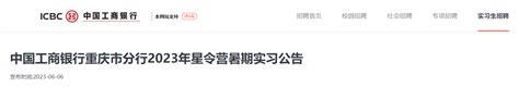 2023年中国工商银行重庆市分行星令营暑期实习招募启事 报名时间6月20日截止
