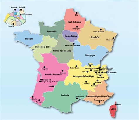 carte de france avec les grandes villes altoservices