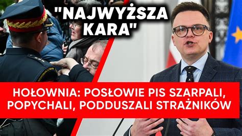 Hołownia zapowiedział najwyższe kary dla posłów PiS za ataki na Straż