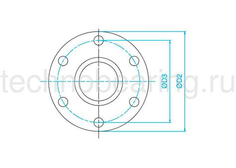 Гайка трапецеидальная c фланцем (бронза) d=30 мм, шаг резьбы 6 мм, BFM ...
