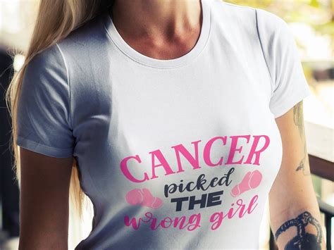 Cancer Picked Up The Wrong Girl Svg Cancer Awareness Etsy