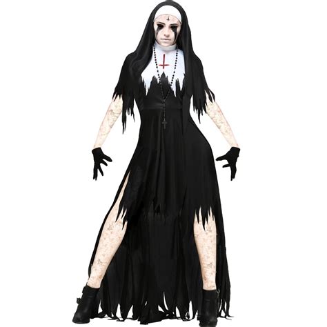 Inevnen Womens Halloween Bloody Nurse Dress Cosplay Nurse Long Sleeve