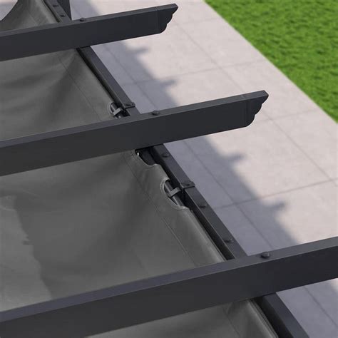 Outdoor Retractable Pergola Shade Cover Durable Fabric