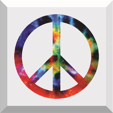 Car Window Sticker Decal Peace Sign Tie Dye America First Sign