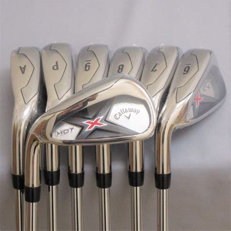 年 キャロウェイ X HOT 左 本 Pw Aw XP R STL アイアンセット US仕様 Callaway エックス ホット アイアン 本セット