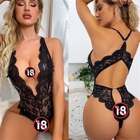Body de Renda Bori Lingerie Langerie Rendada Frente Única Virilha Aberta presentinho